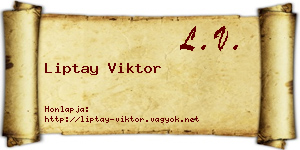 Liptay Viktor névjegykártya