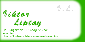 viktor liptay business card